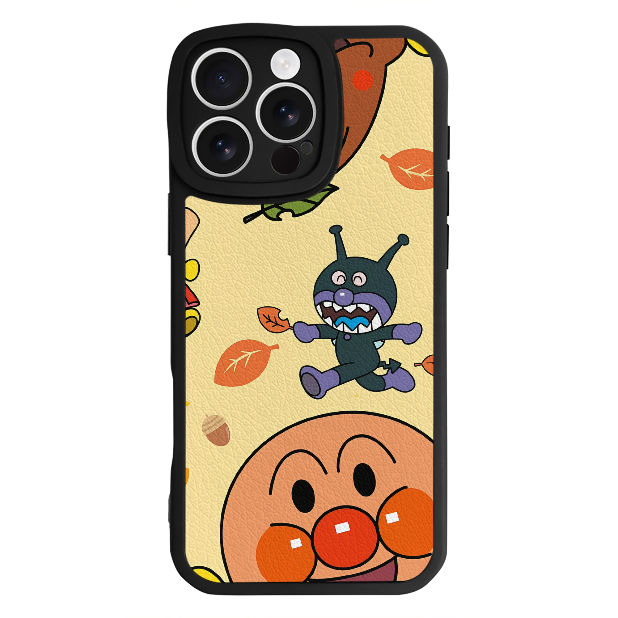 （画像用） アンパンマン Anpanman 【iPhone 16シリーズ対応】シリコンスマホケース（レザー調） 材質：シリコン